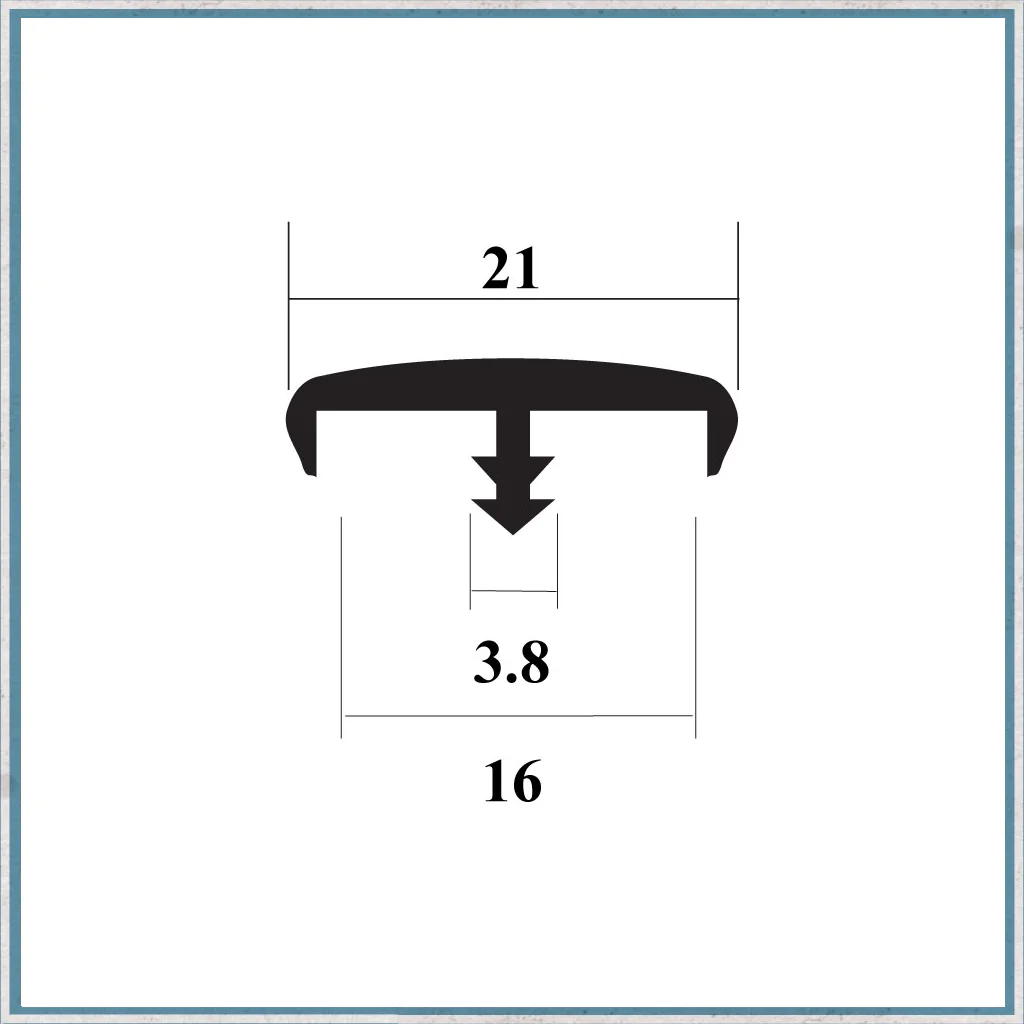 15mm Double Lipped Knock-on Edge Trim - Image 4