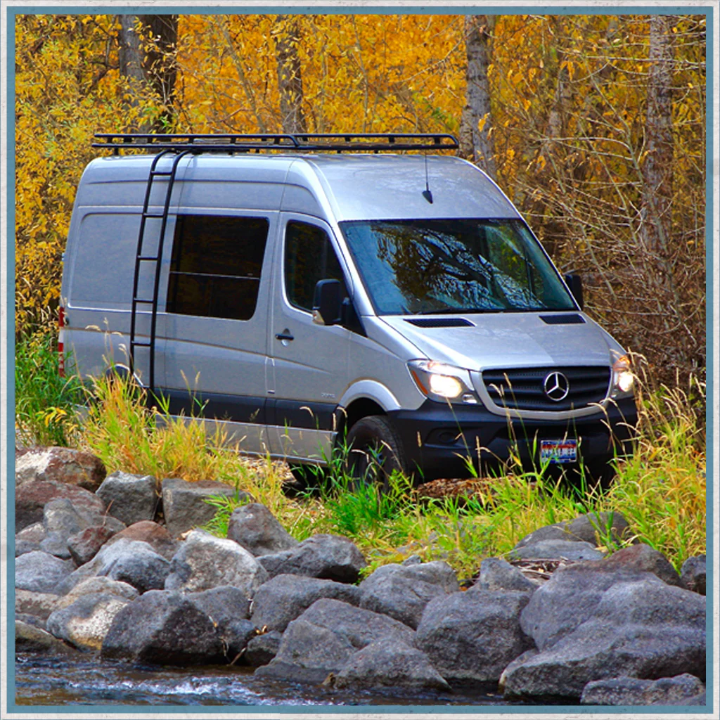 Aluminess Mercedes-Benz Sprinter, VW Crafter Roof Rack Ladder - Image 3