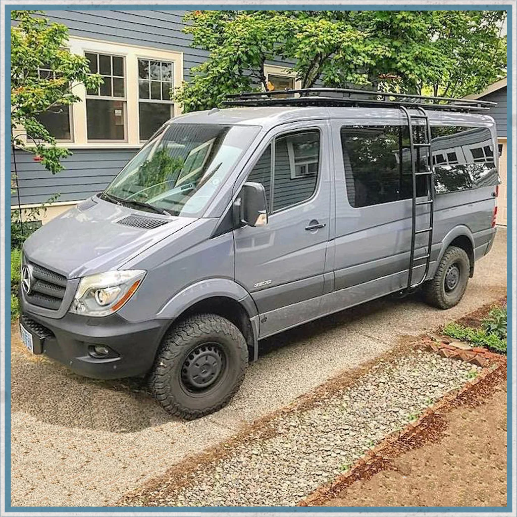 Aluminess Mercedes-Benz Sprinter, VW Crafter Roof Rack Ladder - Image 4