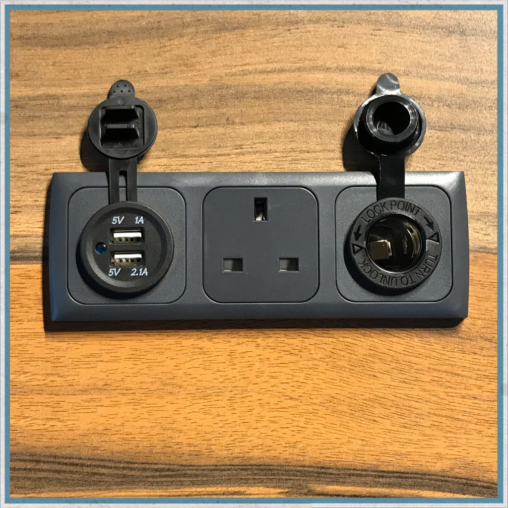 Camper Van, Motorhome 230V + 12V + USB Panel - Image 3