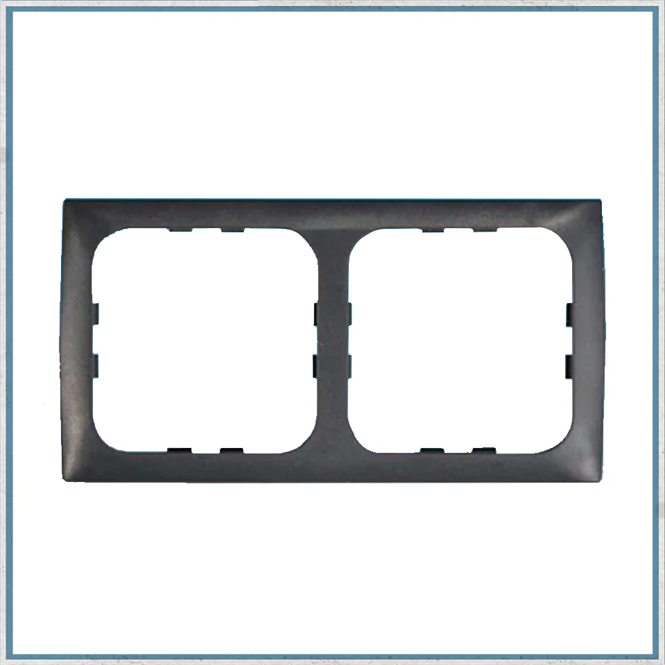 Double GREY Socket Surround