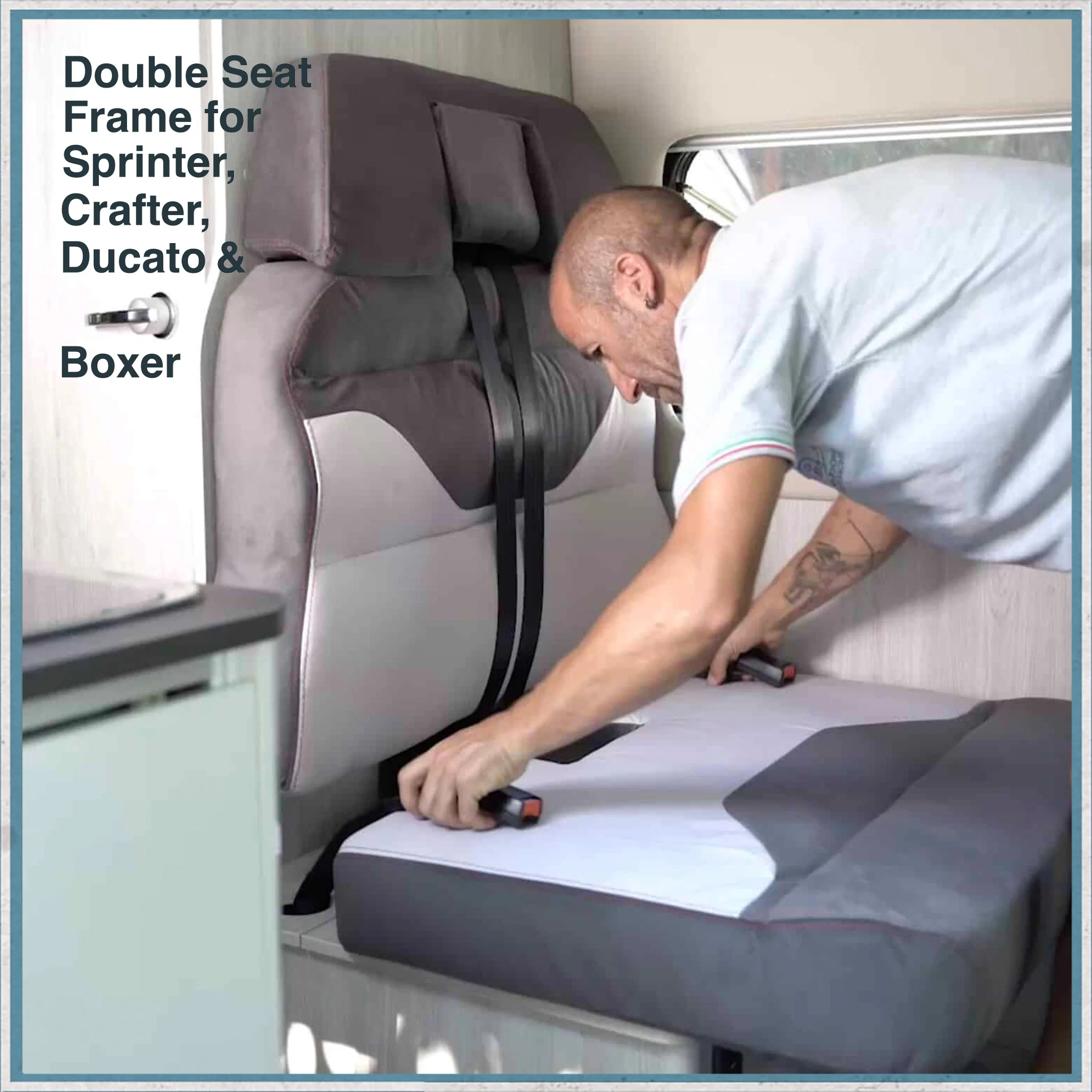 Double Seat Frame for Sprinter Crafter Ducato & Boxer - Image 5