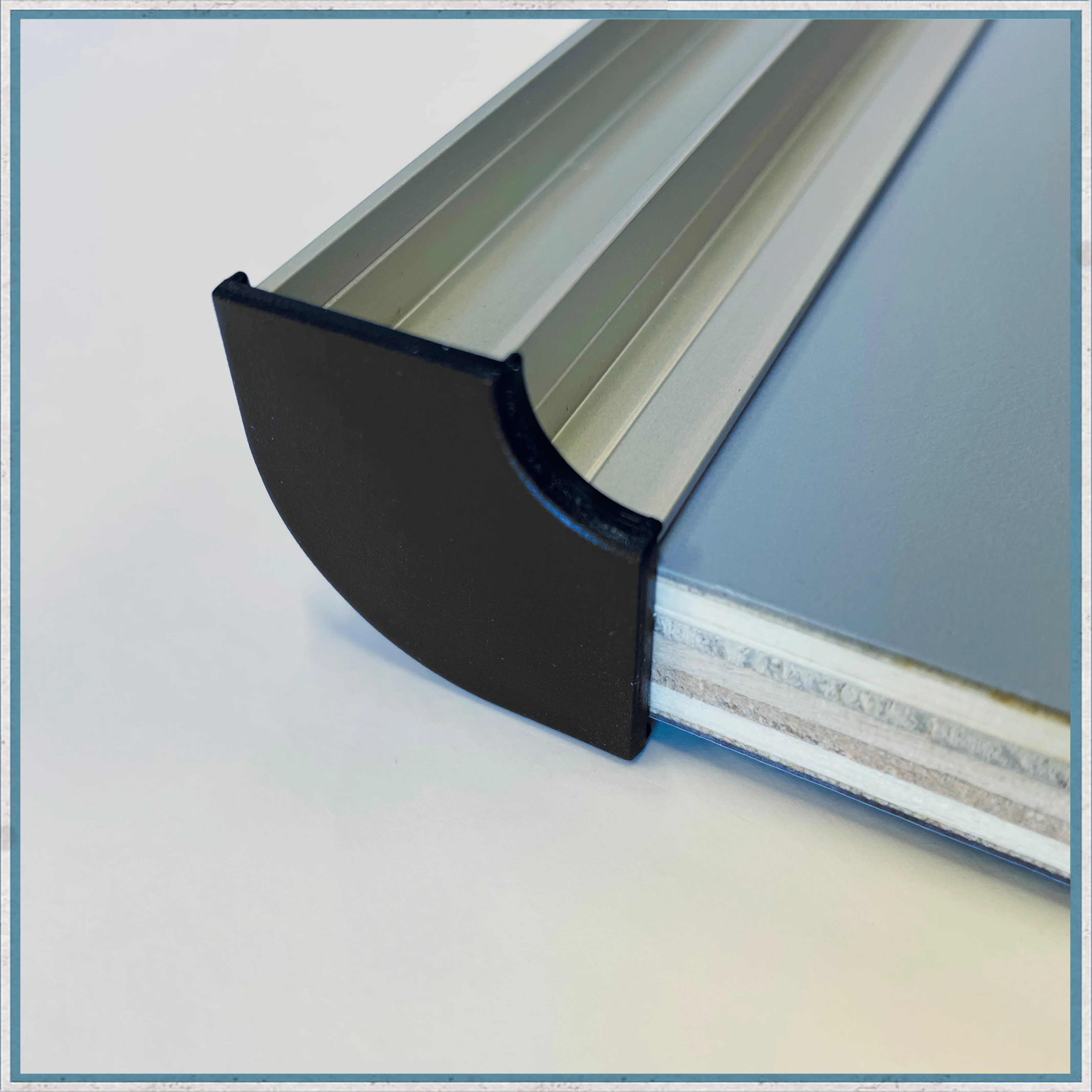 End Cap for Aluminium Corner Profile in Black or Grey - Image 3