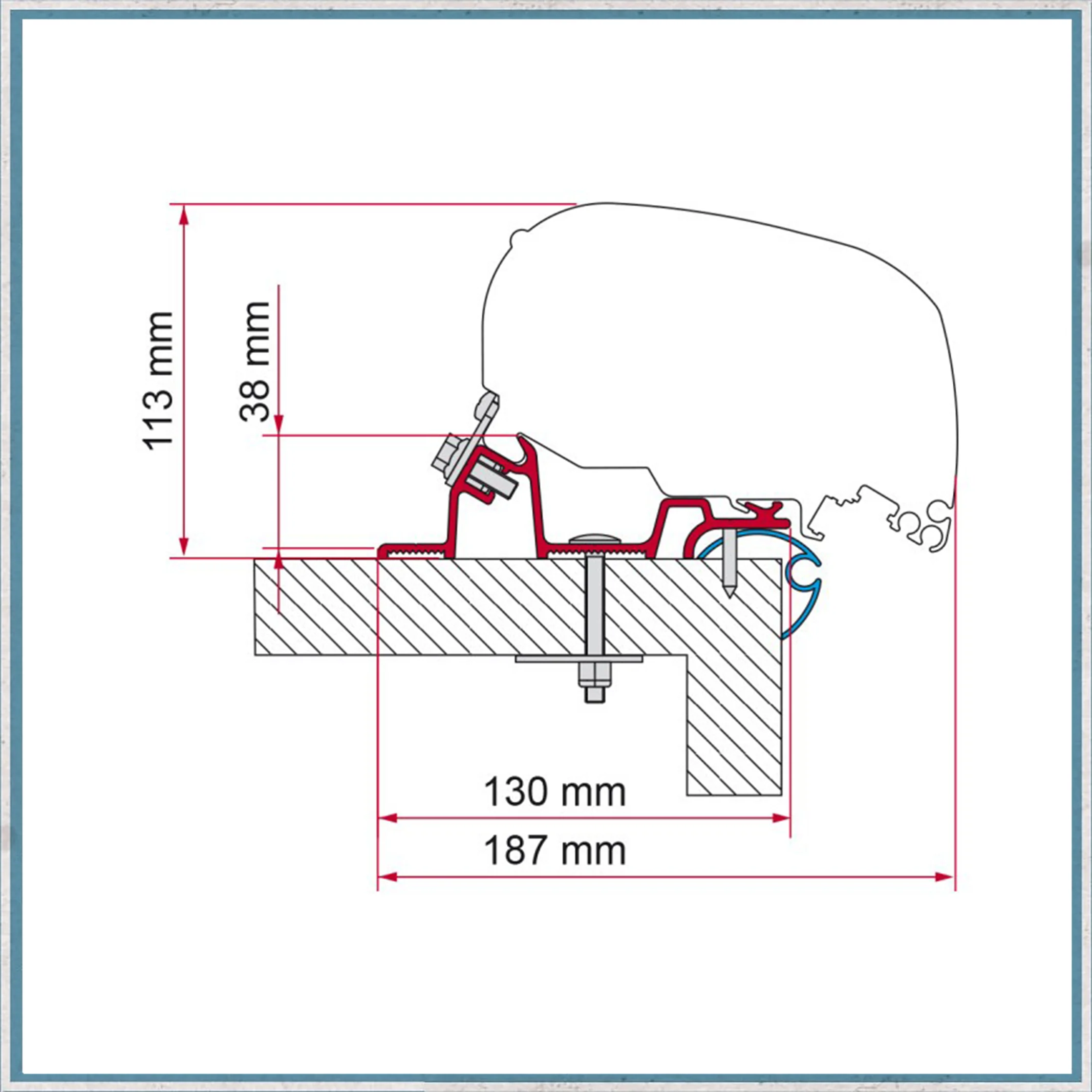 Fiamma Bracket kit for Caravans F80/F65 Awning (Different caravan models available)