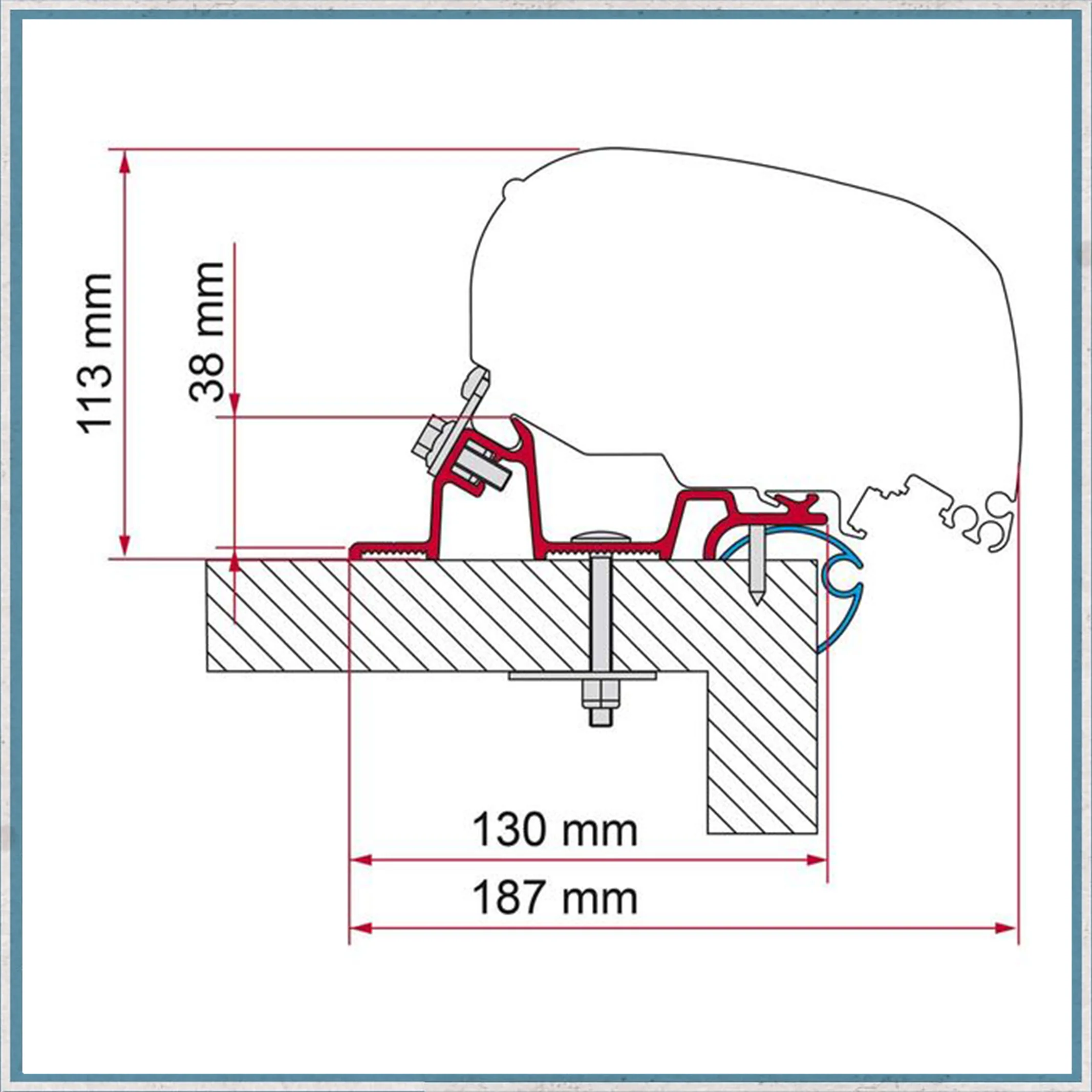 Fiamma Bracket kit for Caravans F80/F65 Awning (Different caravan models available) - Image 12