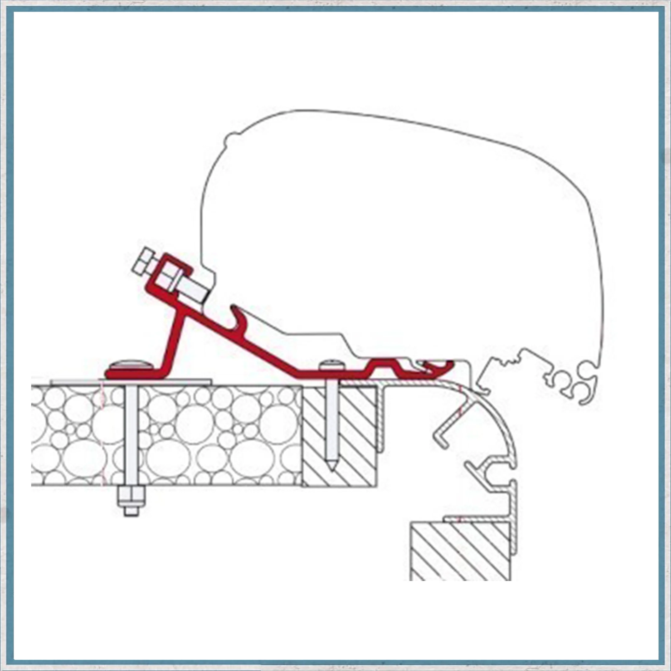 Fiamma Bracket kit for Caravans F80/F65 Awning (Different caravan models available) - Image 2