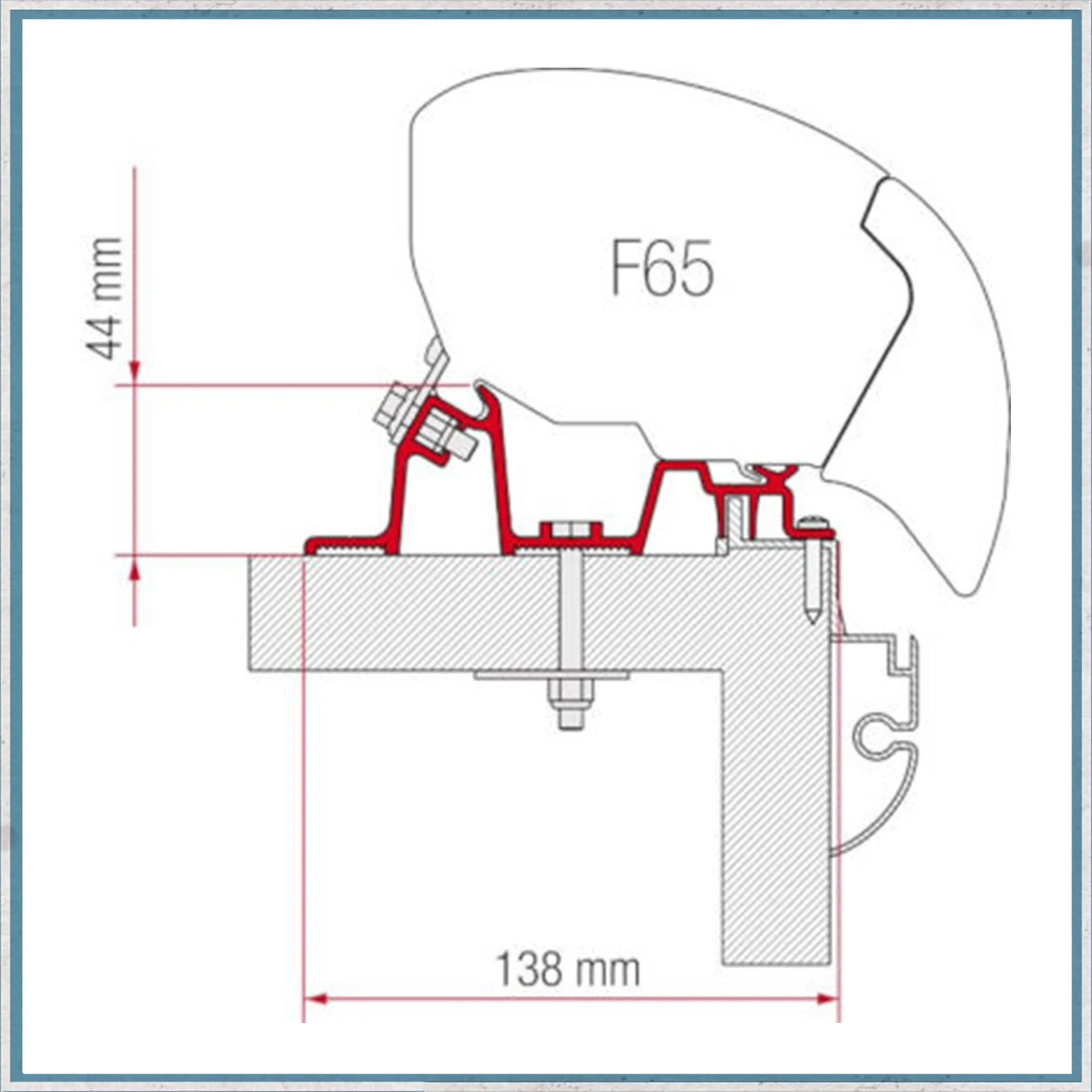 Fiamma Bracket kit for Caravans F80/F65 Awning (Different caravan models available) - Image 23