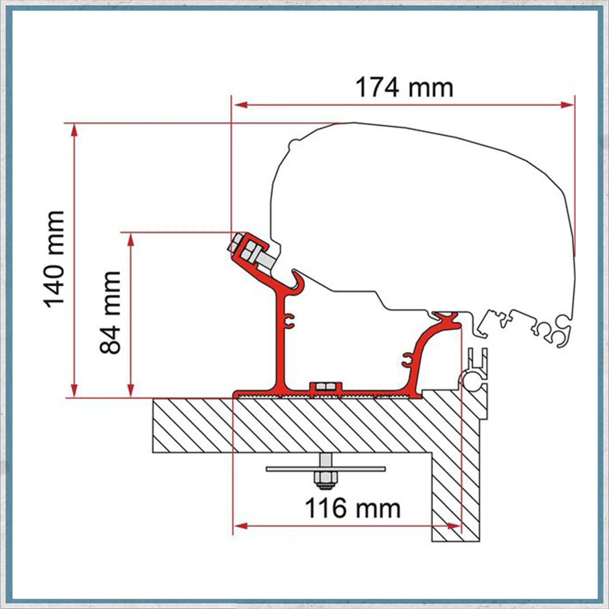 Fiamma Bracket kit for Caravans F80/F65 Awning (Different caravan models available) - Image 8