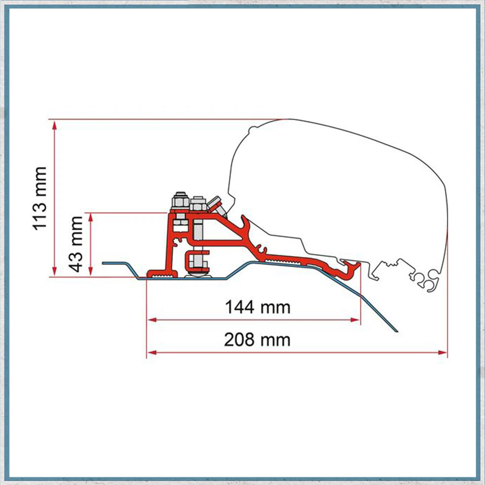 Fiamma Bracket Kit for Vans F80/F65 Awning (Various Models Available) - Image 5