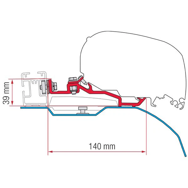 Fiamma Bracket Kit for Vans F80/F65 Awning (Various Models Available) - Image 8
