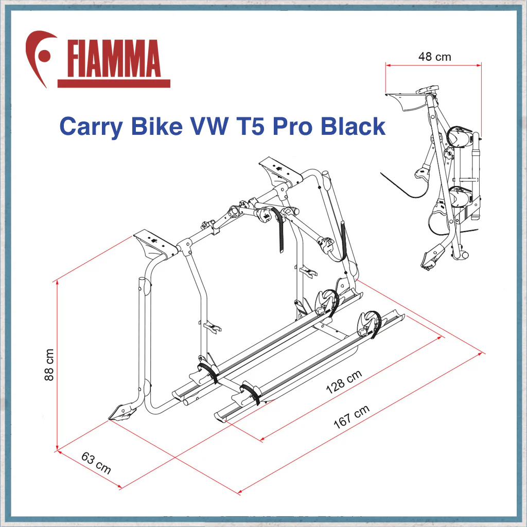 Fiamma Carry Bike VW T5 Pro Black - Image 3