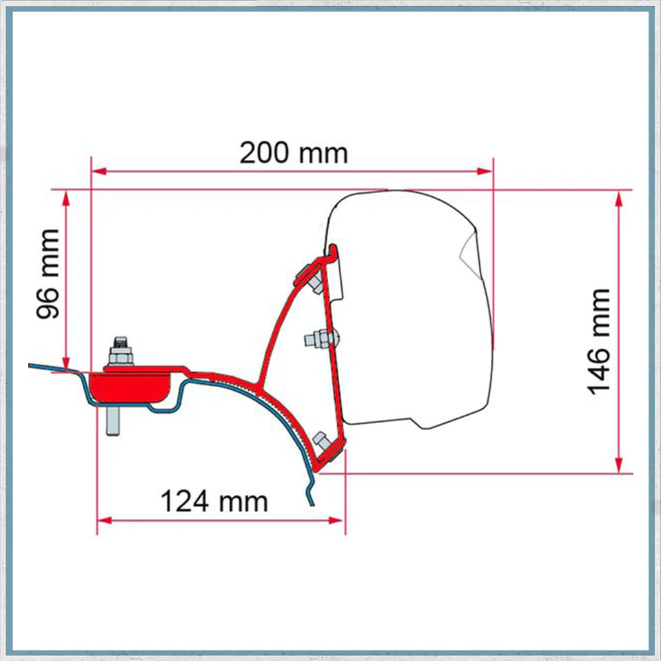 Fiamma F43 Adapter Kits for VW Vans (Various options available for different vehicles) - Image 3