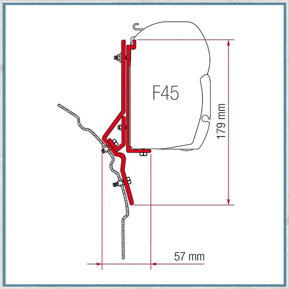 Fiamma F45/F43 Adapter Kits for VW Vans (Various options available for different vehicles) - Image 9