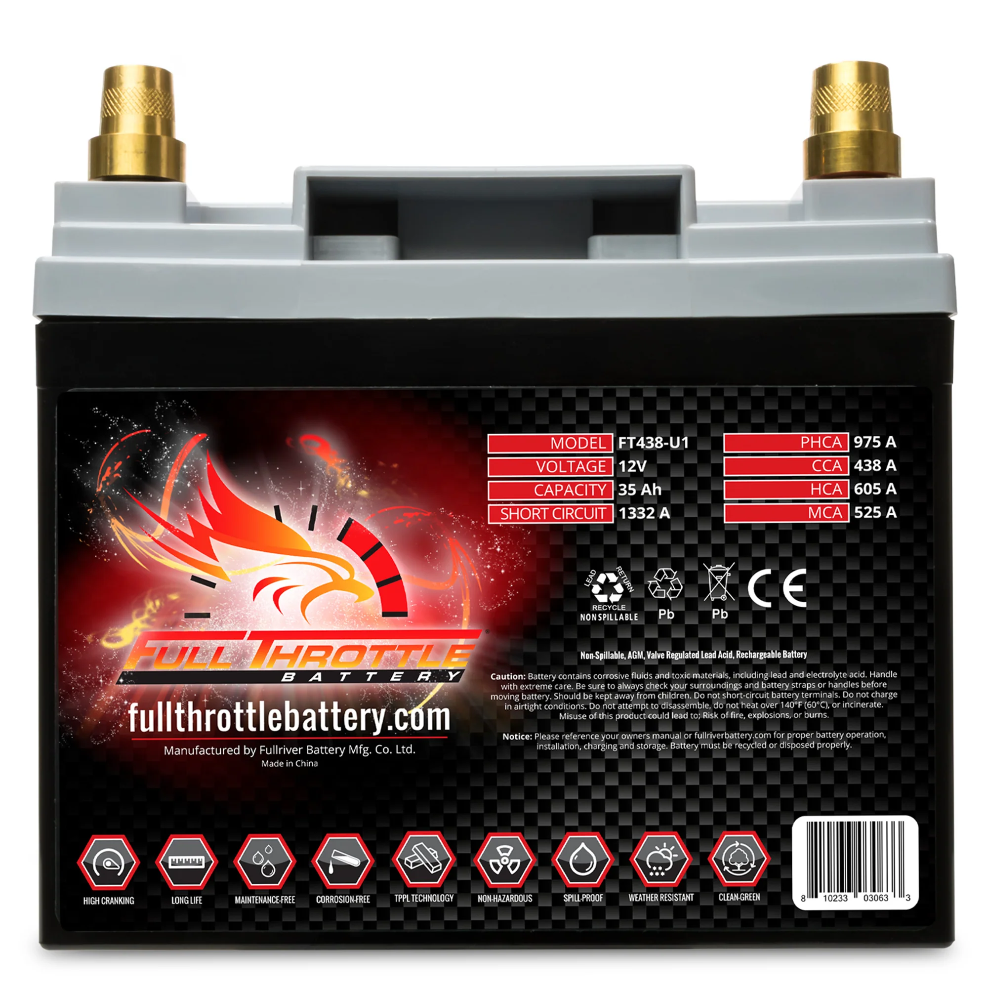 Full Throttle TPPL Battery FT438-U1 - Image 2