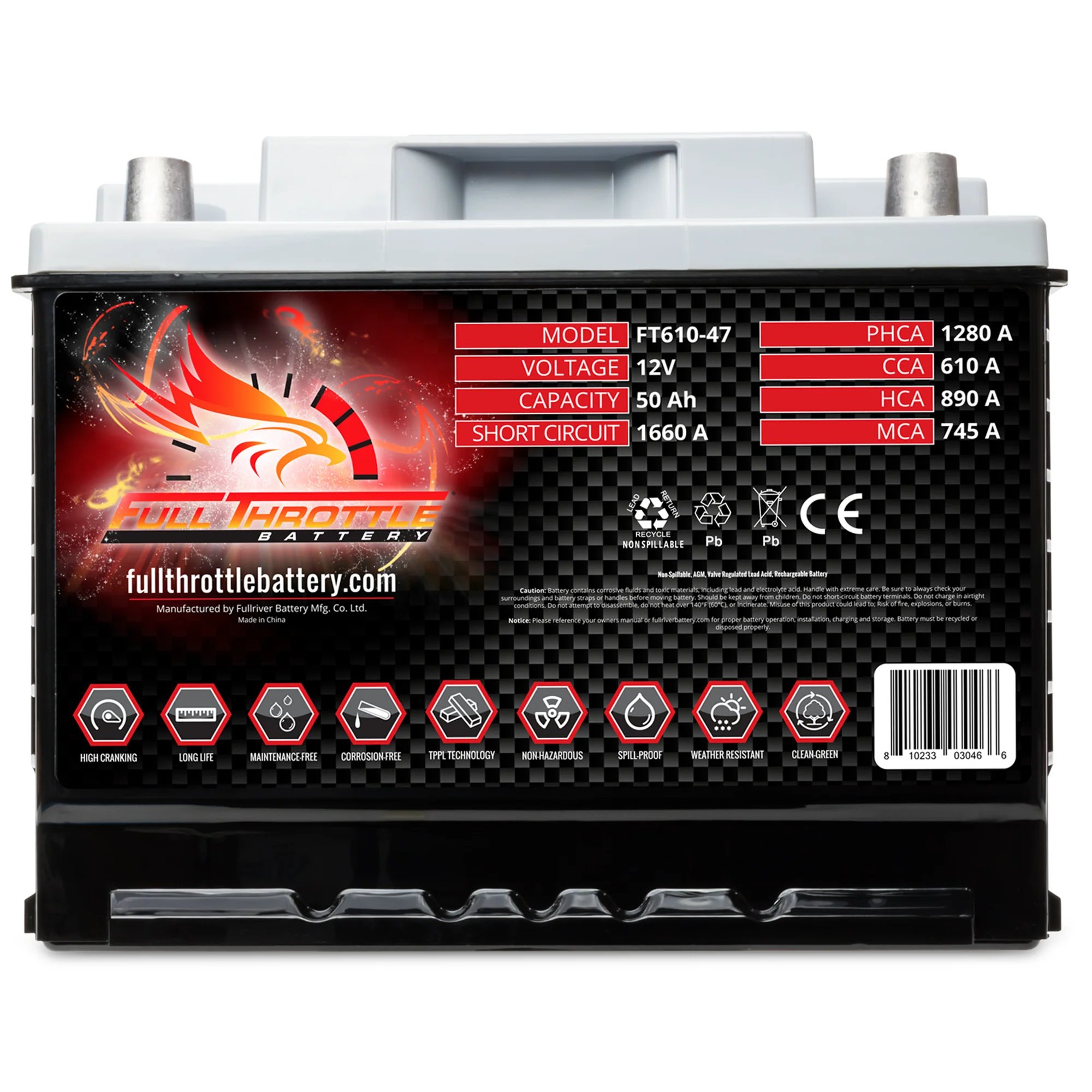 Full Throttle TPPL Battery FT610-47 - Image 2