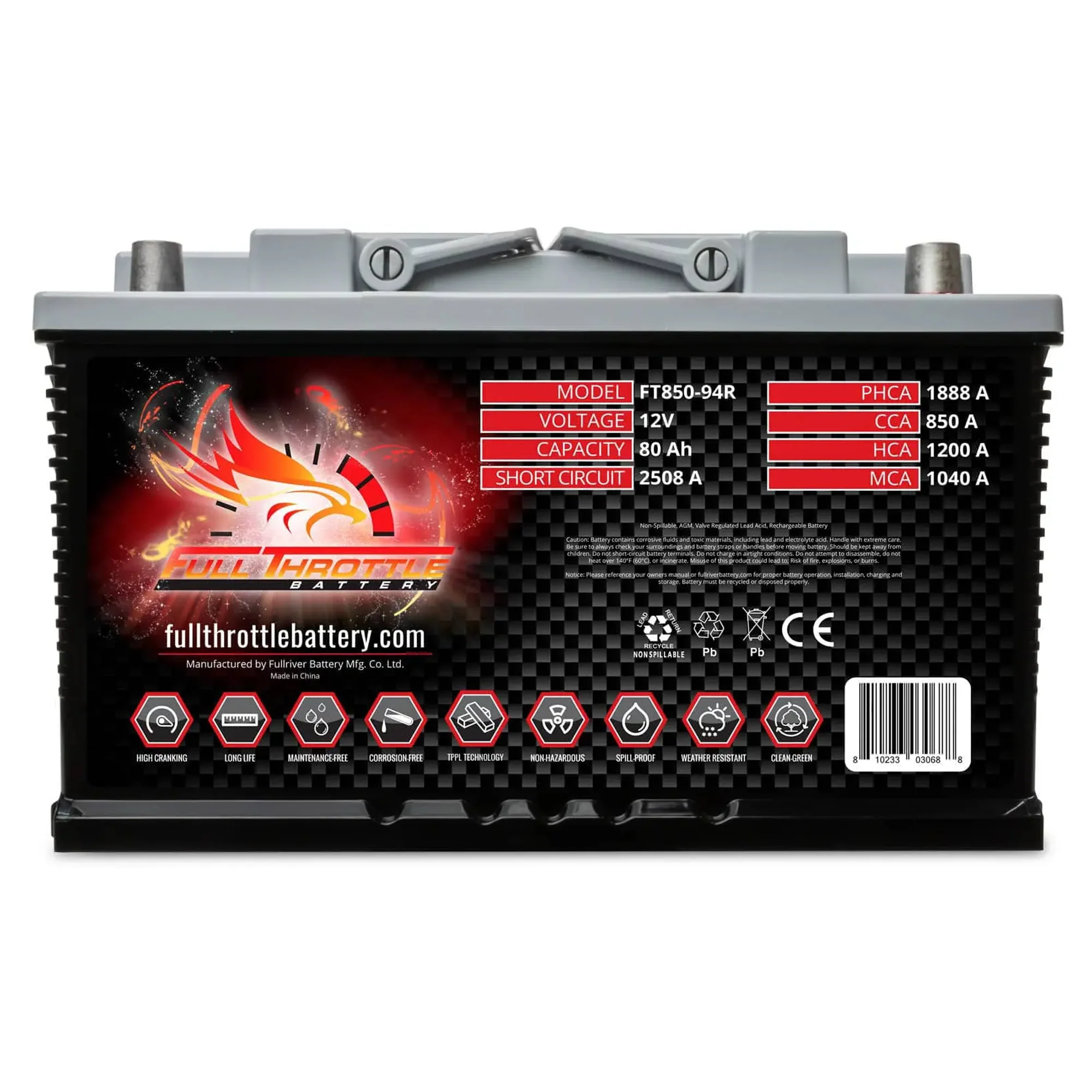 Full Throttle TPPL Battery FT850-94R - Image 2