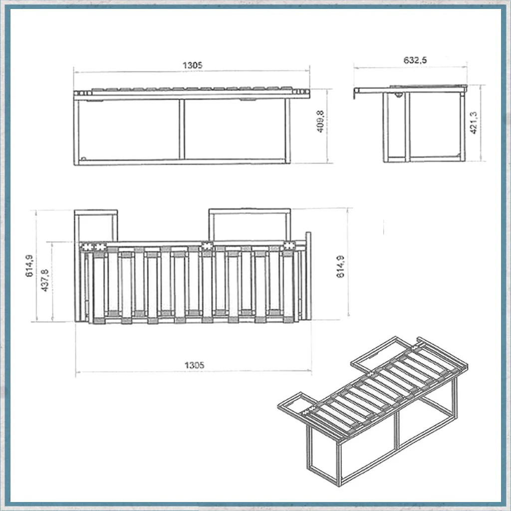 Motorhome Folding Bench Seat Bed - Image 5