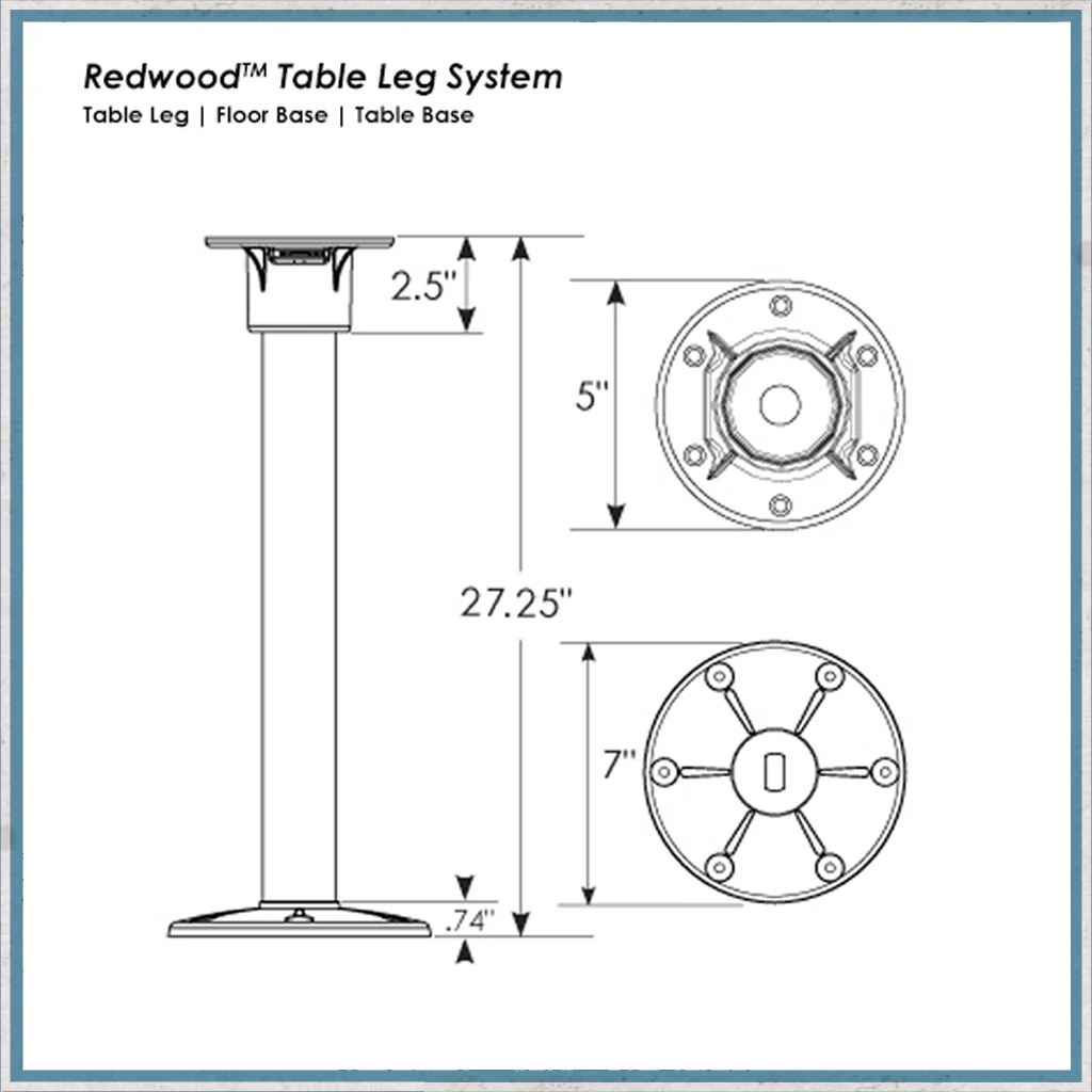 Redwood Table Leg Set - Image 2
