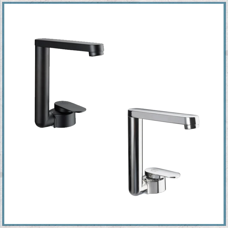 Reich Twister Mixer Tap - Matte Black / Chrome