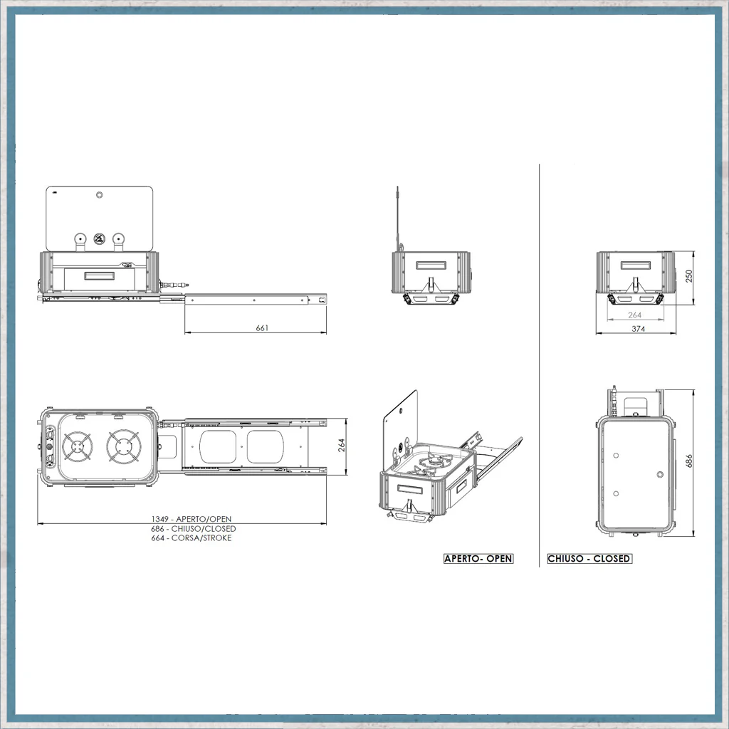SL1336 Twin Burner Hob Slide-Out unit - Image 3