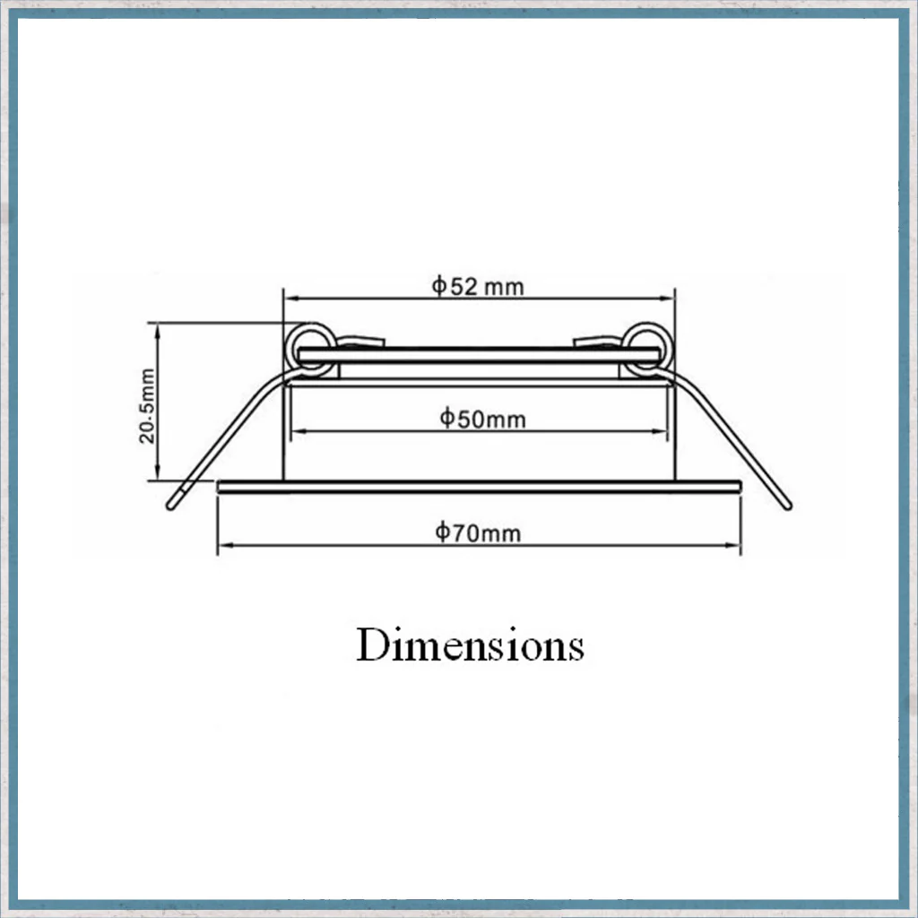 2W LED Switched Recessed 70mm Down Light - Image 4