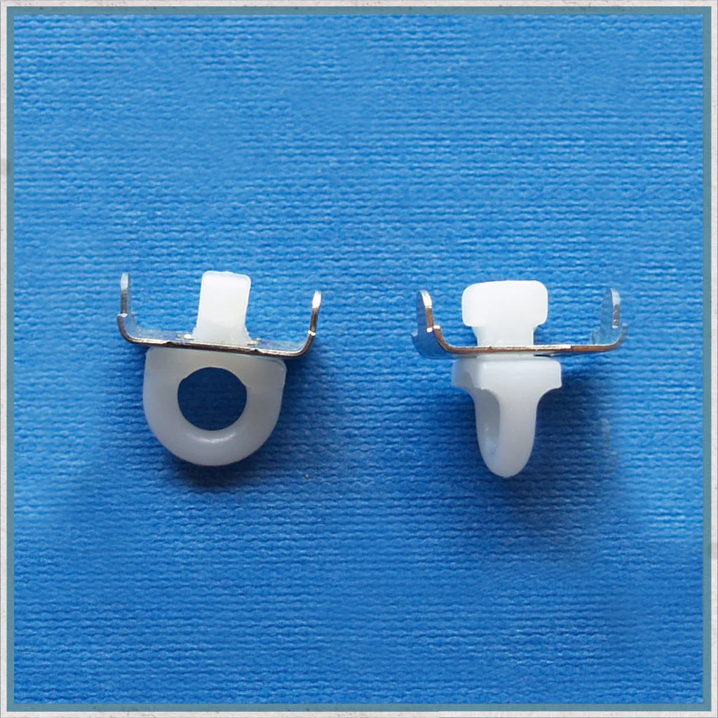 White campervan curtain rail kit, with glides, hooks, screws & twist end stops - Image 3